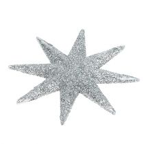 Artikel Glitterster zilver Ø10cm 12 st