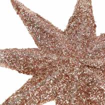 Artikel Ster glitter rosé goud 10cm 12 st