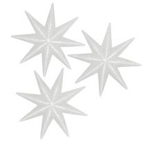 Artikel Glitterster wit 10cm 12 st