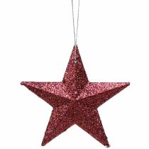 Artikel Glitterster roze mix 9,5/5cm 18 st