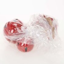 Artikel Rode metalen belletjes, set van 3, decoratief, 14/12/8 cm