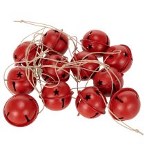 Artikel Belvormige decoratieve hangers met stermotief, 3 cm, 9 stuks