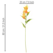 Artikel Kunstmatige Gloriosa oranje bloem met lange stelen voor vazen 80cm 3 stuks