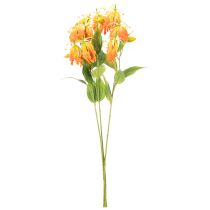 Artikel Kunstmatige Gloriosa oranje bloem met lange stelen voor vazen 80cm 3 stuks