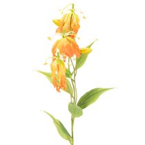 Artikel Kunstmatige Gloriosa oranje bloem met lange stelen voor vazen 80cm 3 stuks