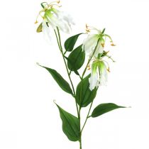 Artikel Kunstlelie, bloemdecoratie, kunstplant, zijden bloem wit L82cm 3st