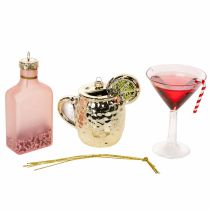 Artikel Mini cocktaildecoraties om in de kerstboom te hangen, 14 cm, 6 stuks