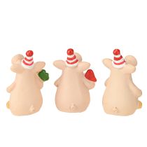 Artikel Decoratief geluksvarkentje met geluksamuletten, 5 cm, 6 stuks