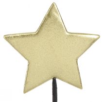 Artikel Gouden ster decoratieve bloempluggen Ø7cm 2e keus 24 stuks