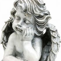 Artikel Grabengel Engel Grijs Graffiguur Grafdecoratie 24cm