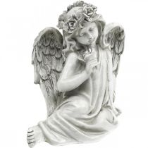 Graf engel zittend Grafdecoratie engel 20×14×20cm