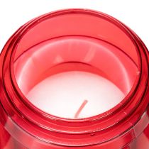 Artikel Grafkaars rood, deksel zwart, herdenkingskaars 4 dagen 23 cm