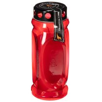 Artikel Grafkaars rood, deksel zwart, herdenkingskaars 4 dagen 23 cm