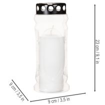 Artikel Grafkaarslantaarn met zwart deksel, 23 cm