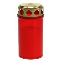 Grafkaars cilindervormig rood Ø6cm H12cm 12 stuks