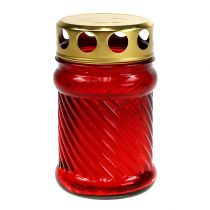 Artikel Graflamp glas rood Ø6cm H10,5cm 1 stuk