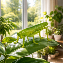 Artikel Sprinkhaan groen 11cm 1 stuk