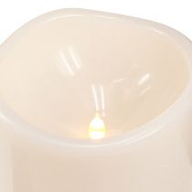 Artikel Grote LED kaars met timer Voor buiten warm wit Ø12,5cm H20cm 2st