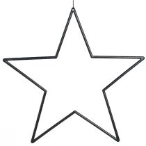Artikel Grote sterren voor het ophangen van sterren zwart glitter Ø24cm 6 st