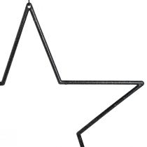 Artikel Grote sterren voor het ophangen van sterren zwart glitter Ø24cm 6 st