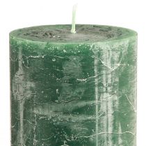 Artikel Set van 2 stompkaarsen, donkergroen, 85x200mm – Elegante, duurzame decoratieve kaarsen voor een sfeervolle ambiance