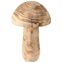 Artikel Grote houten paddestoel decoratieve paddestoel hout Paulownia Ø21cm H33cm