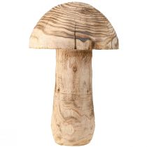 Artikel Grote houten paddestoel decoratieve paddestoel hout Paulownia Ø21cm H33cm