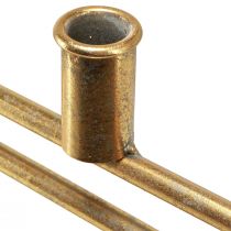 Artikel Grote stokkandelaar in ring metaal goud antiek H77cm Voor 4 kaarsen