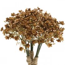 Artikel Gypsophila kunstbruin voor herfstboeket 29.5cm 18p