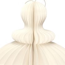 Artikel Hangdecoratie kerstversiering papier wit zilver H80cm