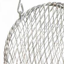 Hangdecoratie draadhart, theelichthouder om op te hangen 29×27,5cm