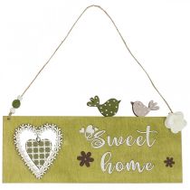 Artikel Raamdecoratie, hangende decoratie, Sweet Home houten bord, 25cm, 2 stuks