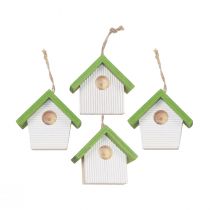 Artikel Hangdecoratie lentedecoratie vogelhuisje decoratie nestkast 6,5cm 8 st