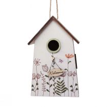 Artikel Hangdecoratie lentedecoratie vogelhuisje decoratie nestkast groen wit 19cm