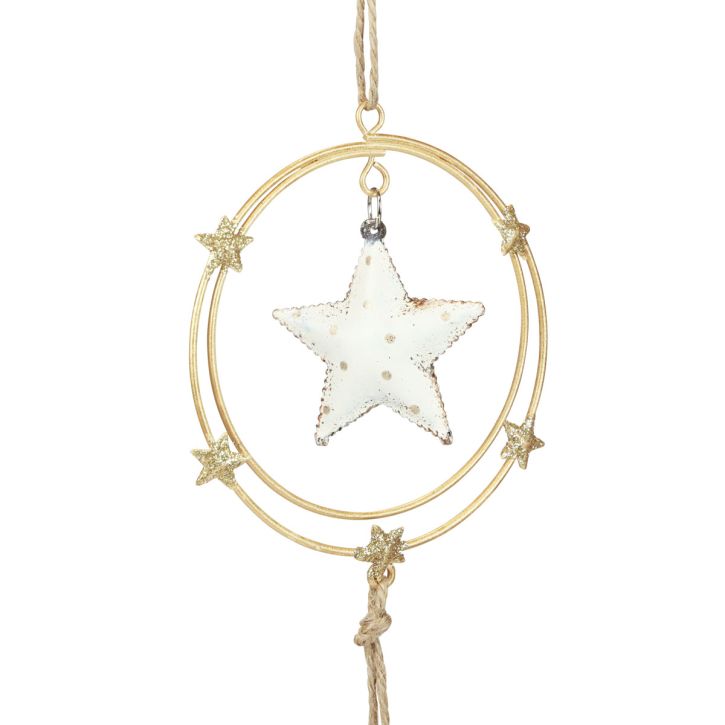 Artikel Hangdecoratie kerstboomversiering ster H38cm 3 st