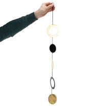 Artikel Hangende raamdecoratie in de vorm van cirkels en schijven, modern en geschikt voor elk interieur, 80 cm