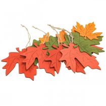 Artikel Herfst deco hanger hout bladeren esdoornblad 22cm 4st