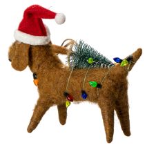 Artikel Decoratief kerstboomornament in de vorm van een teckel, 16 cm, 2 stuks