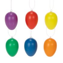 Artikel Paaseitjes als decoratie voor de lente, voor in huis of tuin. Kleurrijke decoratieve items, 6 cm, 24 stuks.
