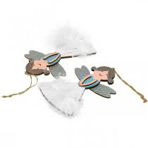 Artikel Kerstdecoratie figuren Kerstboomversiering hout 14,5x10cm 6st