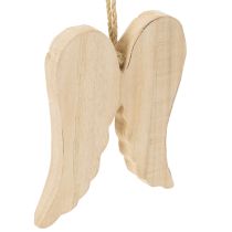 Artikel Houten engelenvleugelhanger voor decoratie, 12 cm