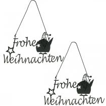 Merry Christmas belettering wanddecoratie metaal L23.5cm 2st