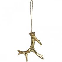 Artikel Kersthanger decoratie gewei boomversiering goud 7,5cm 6 st