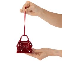 Artikel Decoratieve handtas met strik om op te hangen, 10 cm