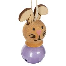 Artikel Houten paashaasjes als decoratiehangers voor de lente en de paasboom, 4 cm, 12 stuks