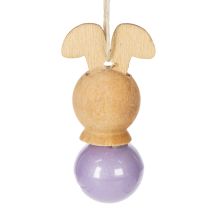Artikel Houten paashaasjes als decoratiehangers voor de lente en de paasboom, 4 cm, 12 stuks