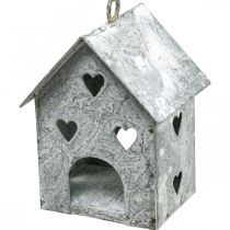 Artikel Kersthanger metalen huis Shabby Chic H9,5cm 3 st