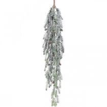 Kersttak voor het ophangen van dennenappels gesneeuwd 110cm