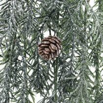 Kersttak voor het ophangen van dennenappels gesneeuwd 110cm
