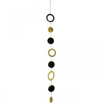 Artikel Kerstdecoratie hangdecoratie goud zwart L124cm 8 elementen